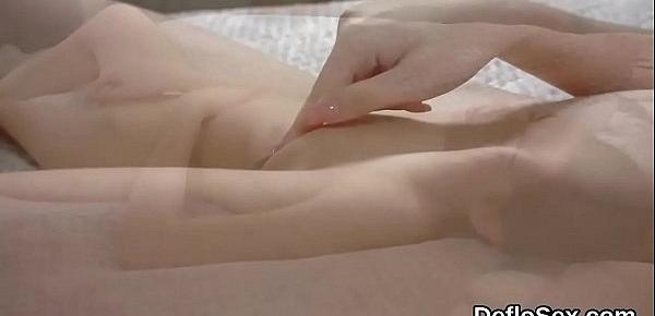  Seductive teen fingers juicy hole until she is coming